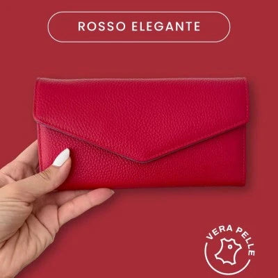 Portafoglio Donna in Vera Pelle 19x10