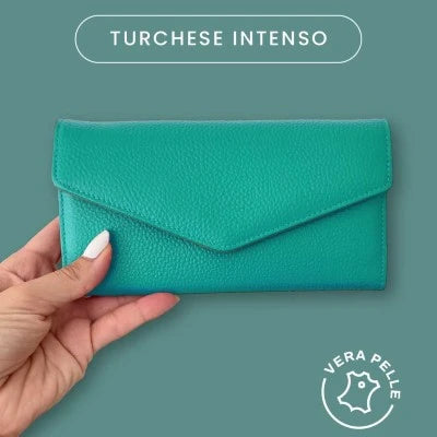 Portafoglio Donna in Vera Pelle 19x10