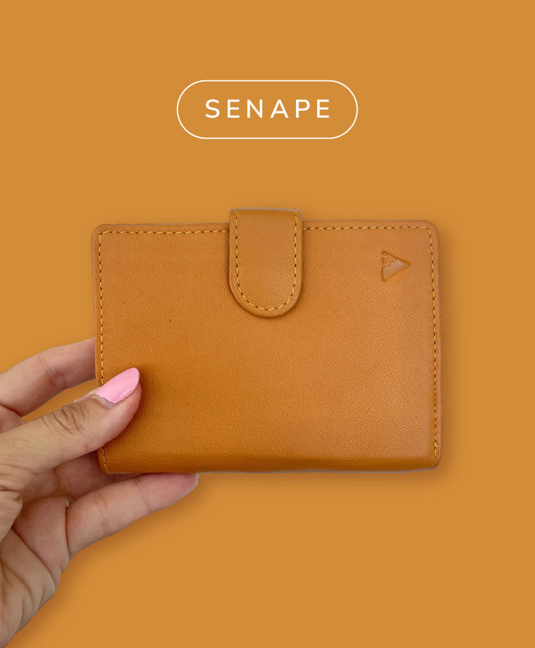 Portafoglio Donna in Vera Pelle (M06) | 15 Tessere, Portafoto, Tasca Banconote, Zip Portamonete