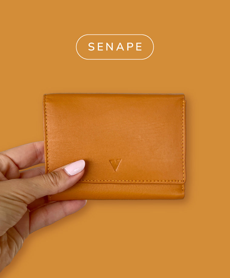 Mini Portafoglio Donna in Vera Pelle (M81) | 11 Tessere, Tasca Banconote, Portamonete con zip