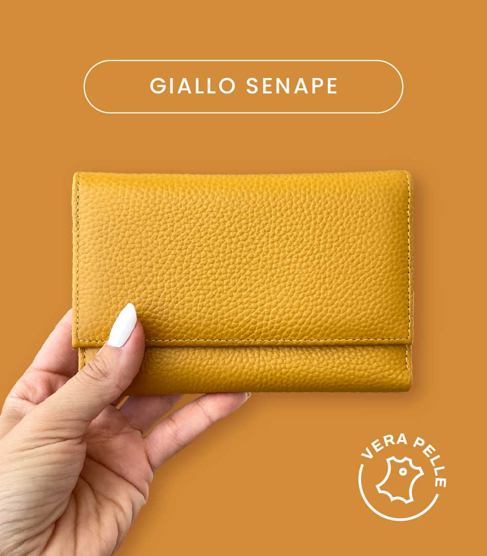 Portafoglio Donna in Vera Pelle 14,5x10