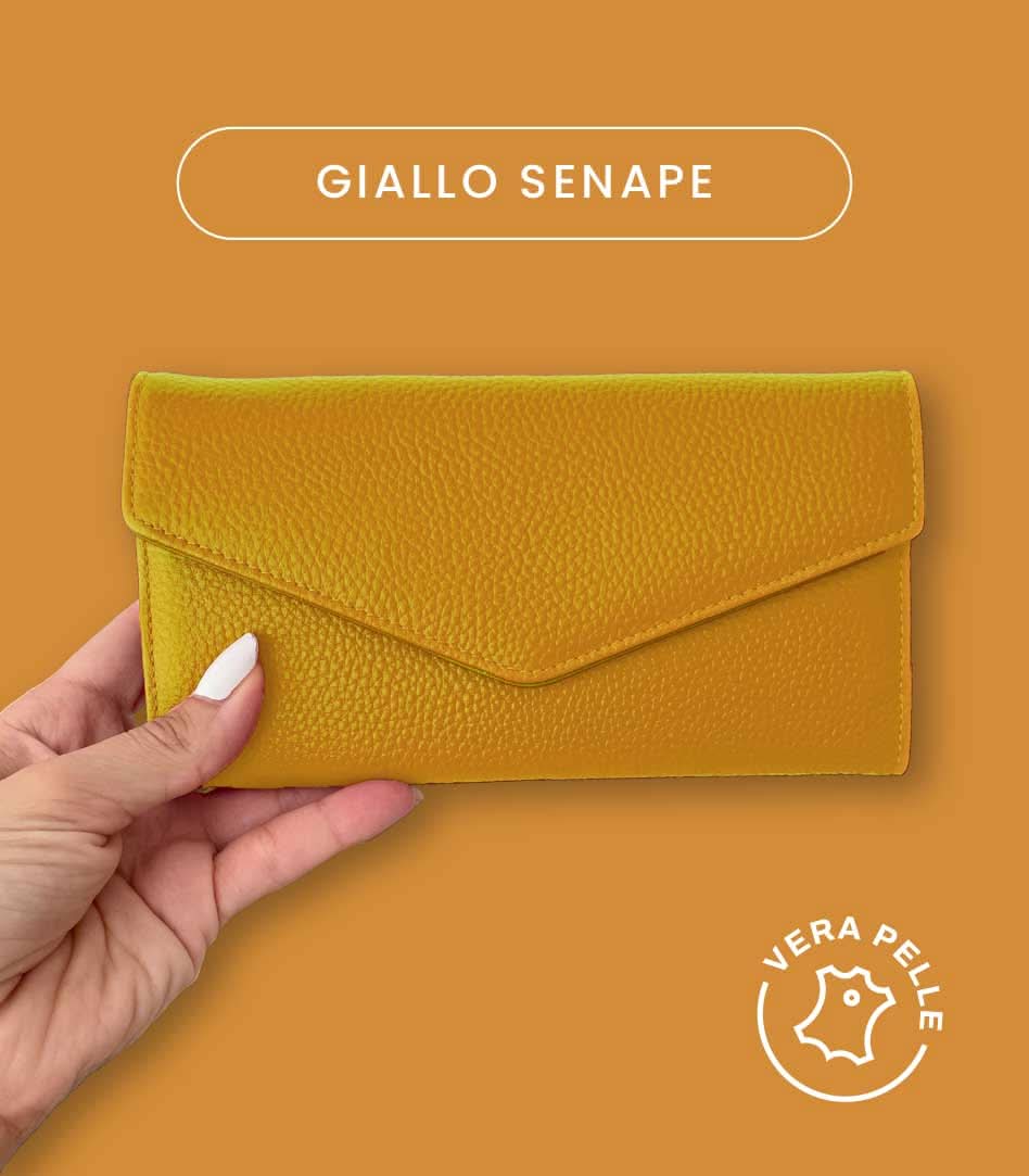 Portafoglio Grande in Vera Pelle | Pratico Portamonete, Tasca Banconote, Spazi Tessere
