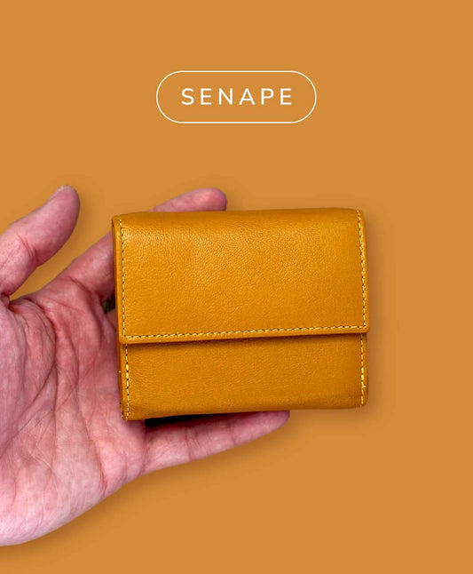 Mini Portafoglio Donna in Vera Pelle 10x8