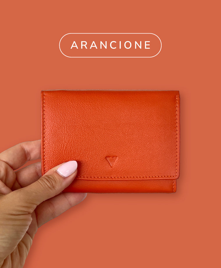 Mini Portafoglio Donna in Vera Pelle (M81) | 11 Tessere, Tasca Banconote, Portamonete con zip