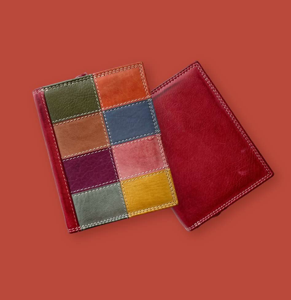 Portafoglio Medio/Piccolo in Vera Pelle | Ampio Portafoto, Pratico Portamonete, Doppia Tasca Banconote, Spazi Tessere