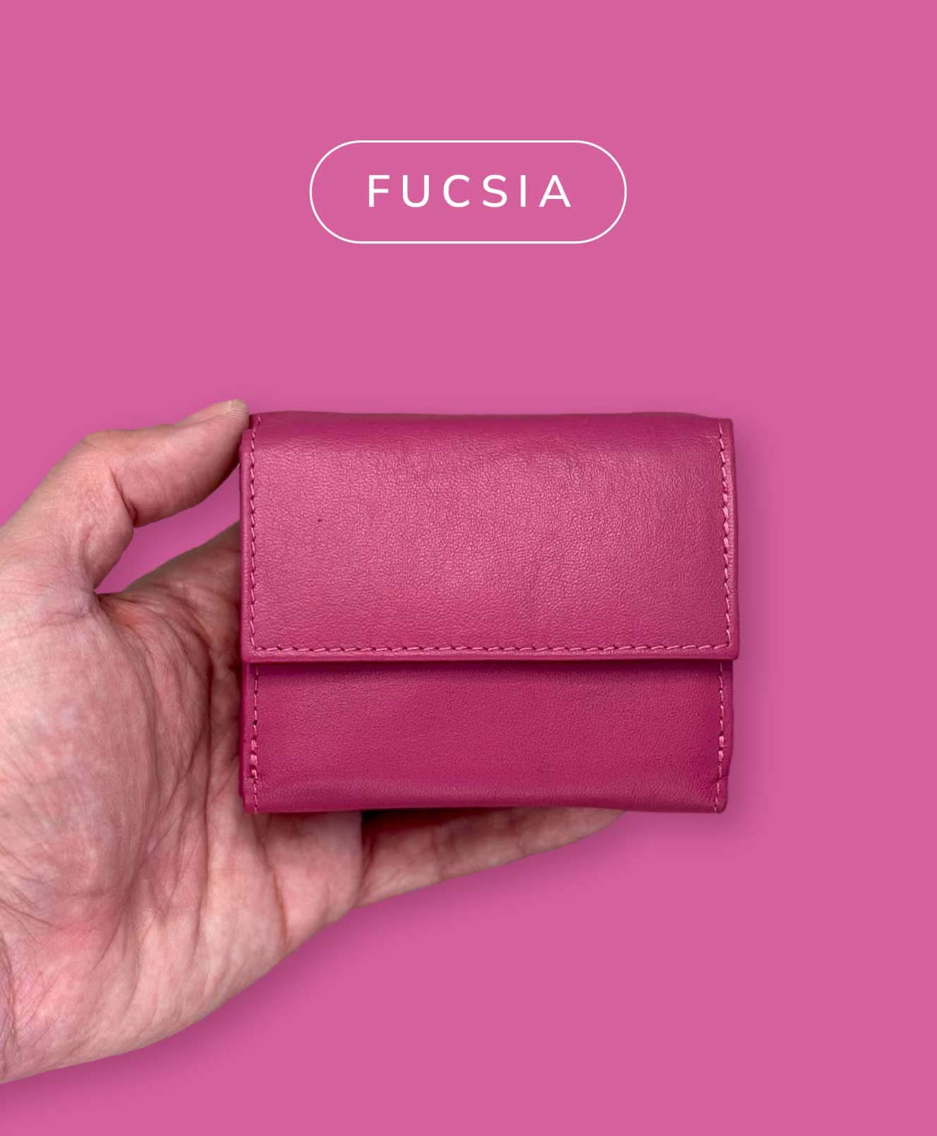 Mini Portafoglio in Vera Pelle | Doppia Tasca Banconote, Spazi Tessere, Portamonete