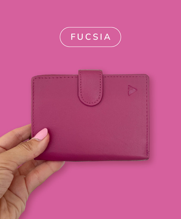 Portafoglio Donna in Vera Pelle (M06) | 15 Tessere, Portafoto, Tasca Banconote, Zip Portamonete