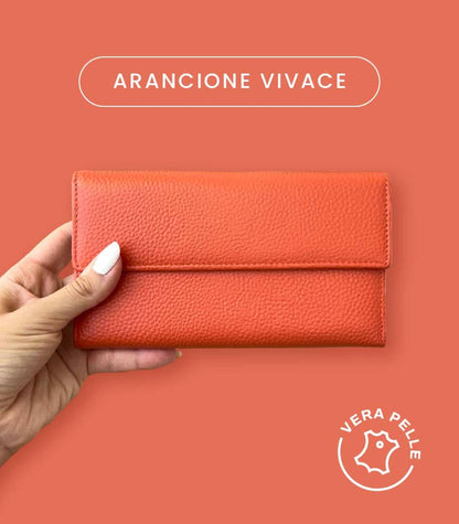Portafoglio Donna Grande in Vera Pelle