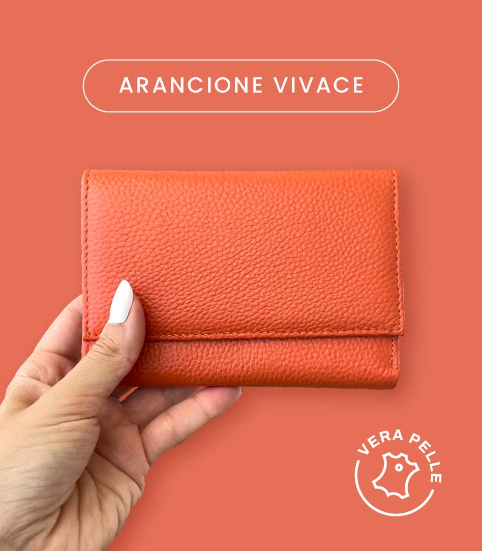 Portafoglio Donna in Vera Pelle 14,5x10