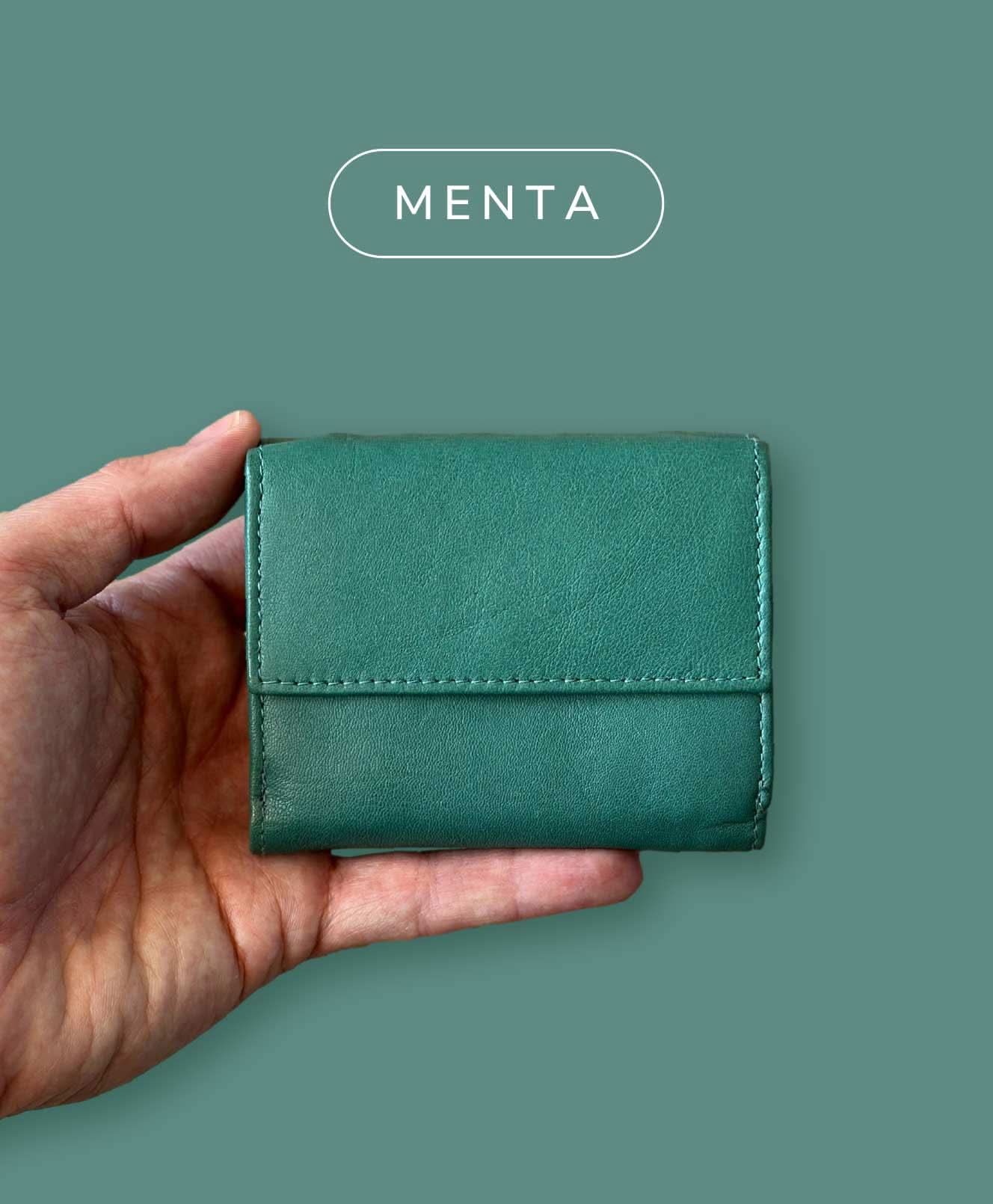 Mini Portafoglio in Vera Pelle | Doppia Tasca Banconote, Spazi Tessere, Portamonete