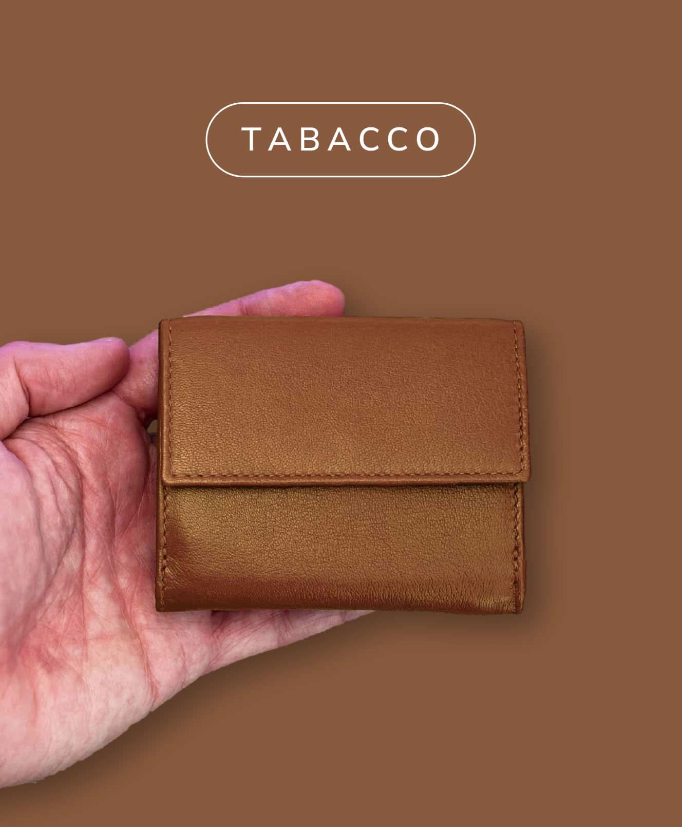 Mini Portafoglio in Vera Pelle | Doppia Tasca Banconote, Spazi Tessere, Portamonete