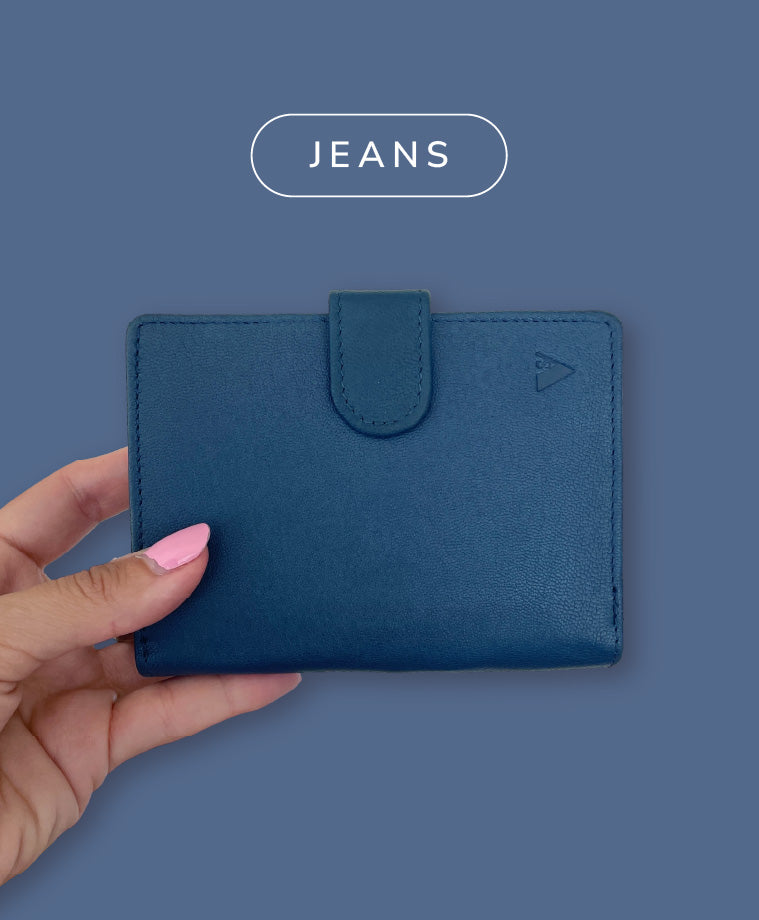 Portafoglio Donna in Vera Pelle (M06) | 15 Tessere, Portafoto, Tasca Banconote, Zip Portamonete