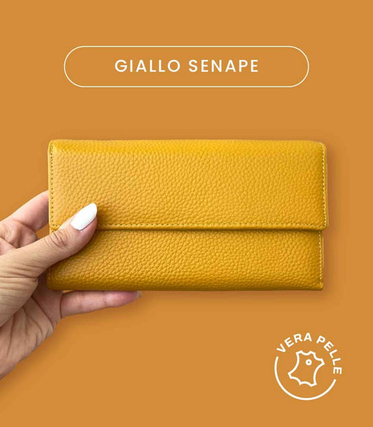 Portafoglio Donna in Vera Pelle 18,5x10