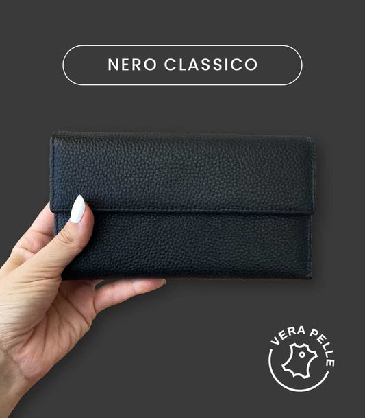 Portafoglio Donna in Vera Pelle 18,5x10